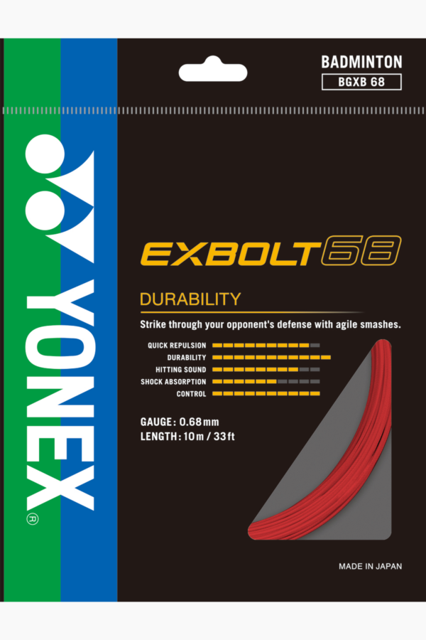 EXBOLT 68

POWERFUL SMASH AND DURABILITY WITH THICK GAUGE